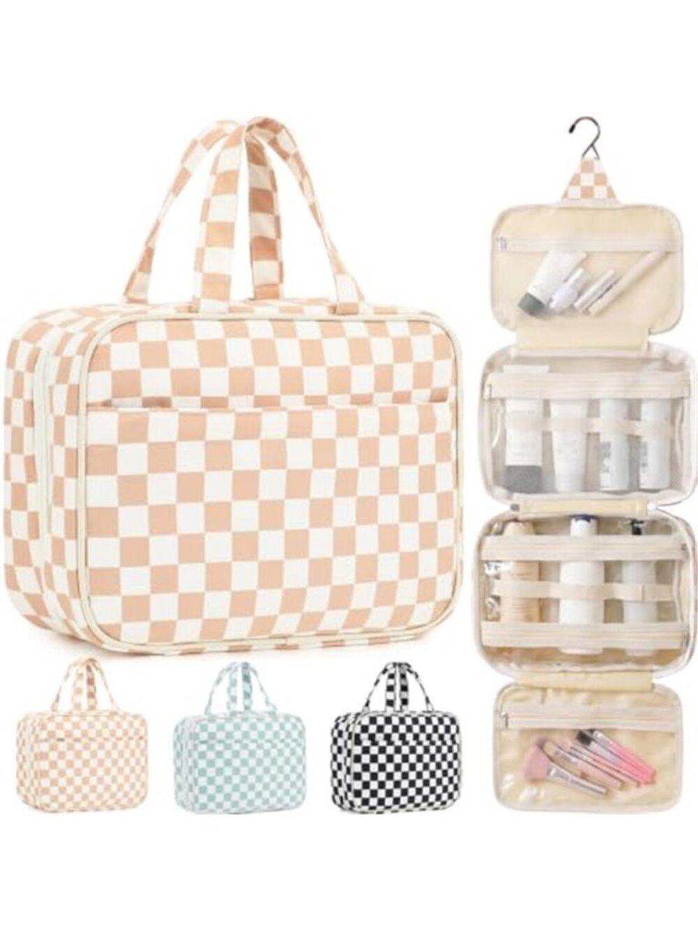 Travel Toiletry Bag for Women Waterproof Travel Essentials with Hook